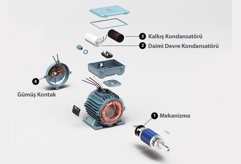 1 Fazlı Asenkron Motor Kalkış Sistemi